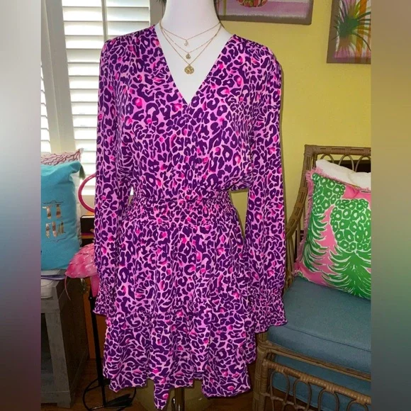 Lilly Pulitzer NWT Cristiana Dress Purple Berry My Favorite Spot $228 Size 8 - Picture 11 of 11